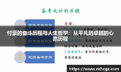 付豪的奋斗历程与人生哲学：从平凡到卓越的心路历程